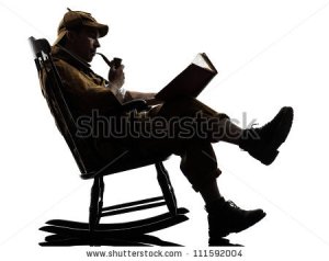 stock-photo-sherlock-holmes-reading-silhouette-sitting-in-rocking-chair-in-studio-on-white-background-111592004